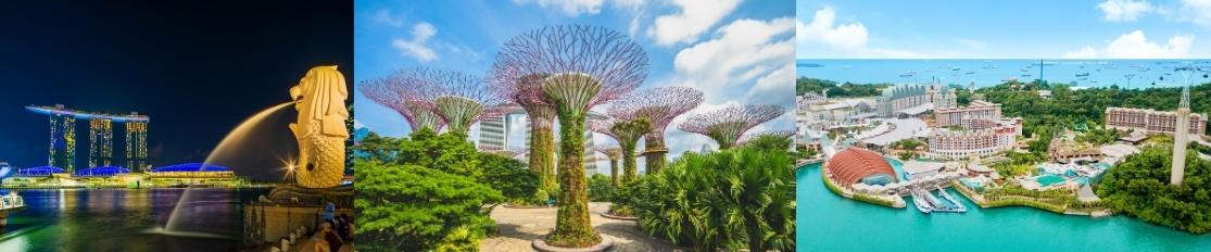 Singapore: Marina Bay Sands, Merlion, Gardens by the Bay Supertrees, đảo Sentosa